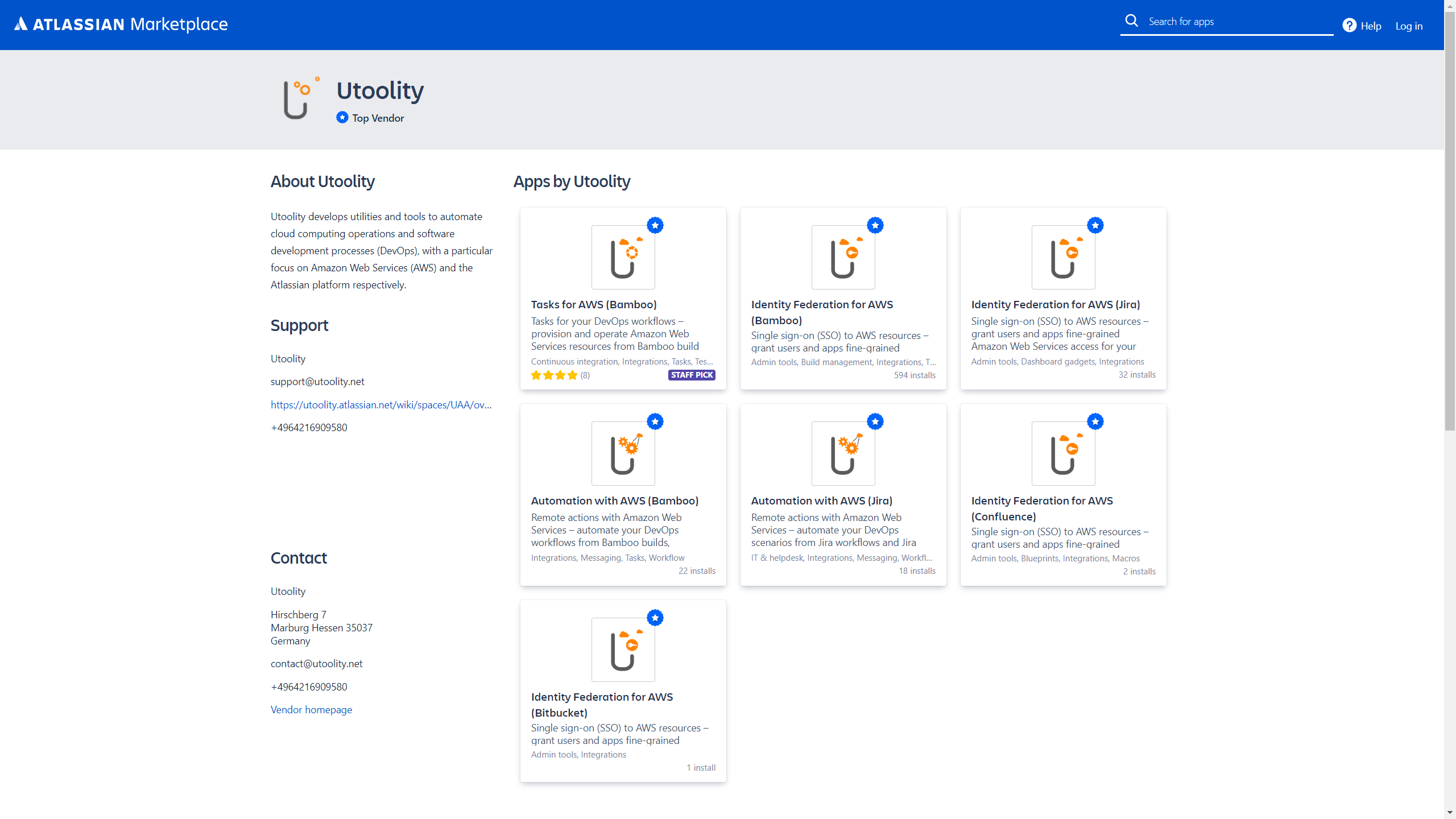 Utoolity Portfolio Screenshot